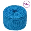 vidaXL Corde de travail bleu 24 mm 50 m polypropylène Voir les images du produit 6