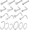 Nasenring Nasenpiercing 20G Set Chirurgenstahl L Förmig Produktbild-Vorschau 2