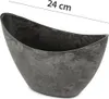 Hohe Pflanzschalen oval 2x 24 cm für draussen schwarz Produktbild-Vorschau 3