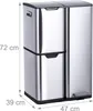 Odpadkový koš Relaxdays, 3 přihrádky, 60 l, vyjímatelné Náhled obrázku produktu 4