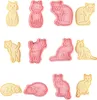 CANDeal 6 Stück Katzen-Ausstechformen Mit Stempeln, Produktbild-Vorschau 1