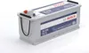 A car battery is shown in a studio setting with a white background. Produktbild-Vorschau