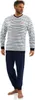 Sesto Senso Herren Baumwoll Pyjama Set - Bequeme Langarm Produktbild-Vorschau 2