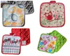 Topflappen 1 paar grüne 20 x 20 cm mit Blumenmotiven + 1 Produktbild-Vorschau 7