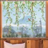 Fenstersticker Blumen Ranken mit Vögeln – Selbstklebende Produktbild-Vorschau 3