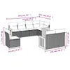 8-tlg. Garten-Sofagarnitur - mit Kissen Schwarz Poly Rattan Produktbild-Vorschau 7