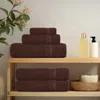 vidaXL Serviettes de douche FROGN, lot de 2, marron, 70 x Voir les images du produit 2
