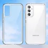 Two clear phone cases are shown against a light blue sky background. One case is empty, and the other has a white phone inside. Produktbild-Vorschau