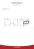 Technical drawing of a kitchen appliance with dimensions. Produktbild-Vorschau