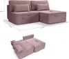 xonox.home Amsterix Schlafsofa L-Form rechts altrosa B/H/T: Produktbild-Vorschau 9