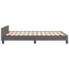 The Living Store Bettgestell mit Kopfteil Grau 120x190 cm Produktbild-Vorschau 6
