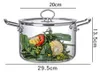 Glastopf mit Deckel Transparent Glas Kochtopf (3.5 L) Produktbild-Vorschau 4