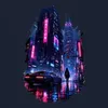 Cyberpunk City Future Neon Auto Regen Nacht Japan Y2K Produktbild-Vorschau 3