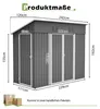 Metalen tuinschuur 242 × 120 × 192 cm, tuinhuisje met 3 Productafbeelding-voorbeeld 2