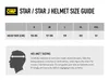 A size chart for OMP Star/Star J helmets, including helmet sizing instructions. Anteprima dell’immagine prodotto