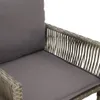 vidaXL Garten-Barhocker mit Kissen 2 Stk. Grau Poly Rattan Produktbild-Vorschau 11