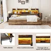 Merax Eisen Sofabett 90×200cm mit LED-Beleuchtung und Produktbild-Vorschau 8