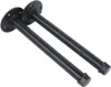 Two black metal pipe shelf brackets are shown against a white background. Voir les images du produit
