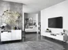 A modern living room with a TV and entertainment unit. Produktbild-Vorschau