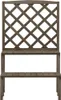 vidaXL Kvetinové schody s mriežkou sivé 70x42x115cm Masívne Náhľad obrázku produktu 1