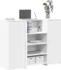 vidaXL Recepční stůl bílý 135x50x103,5 cm materiál na bázi Náhled obrázku produktu 2
