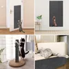 A collage of four images showing cats interacting with scratching posts and mats. Produktbild-Vorschau