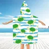 FEBE Badeponcho Kinder Schildkröten Muster Badetuch Mit Produktbild-Vorschau 3