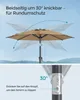 SONGMICS Sonnenschirm Ø210 cm UPF 50+ beidseitig um 30° Produktbild-Vorschau 4