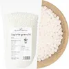 A bag of tapioca pearls next to a wooden bowl filled with tapioca pearls. Produktbild-Vorschau