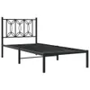 vidaXL Postel s čelem kovová černá 80x200 cm Náhled obrázku produktu 3