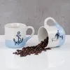 2er Set Tassen Anker Möwe 350ml Steingut Kaffeetasse Becher Produktbild-Vorschau 3