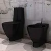 vidaXL Keramik-WC & Bidet-Set Schwarz Produktbild-Vorschau 2