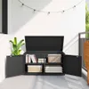 vidaXL Gartenschrank Schwarz 110x55x60,5 cm Poly Rattan Produktbild-Vorschau 3