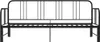 vidaXL Tagesbett Ausziehbar Schwarz Metall 90x200 cm -  Produktbild-Vorschau 4