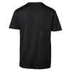 A plain black t-shirt shown from the back. Produktbild-Vorschau