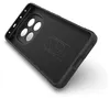 The back of a black phone case is shown against a white background. Produktbild-Vorschau