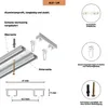 SN DECO - Objektschiene LM Set, 2 läufig, weiß, vorgebohrt, Produktbild-Vorschau 6