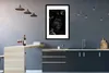 MuchoWow® Gerahmtes Poster Botanischer Affe auf schwarzem Produktbild-Vorschau 5