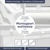 Collage showing different mounting options for a roller blind. Produktbild-Vorschau