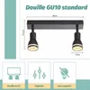 ZMH LED Plafonnier à 2 flammes Noir Plafonnier Spots GU10 Voir les images du produit 3