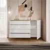 Kommode mit Schubladen AURORA WEISS HOCHGLANZ 4S1D Produktbild-Vorschau 2