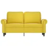 The Living Store 2-Sitzer-Sofa Gelb 120 cm Samt Produktbild-Vorschau 4