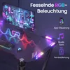 VASAGLE Gaming Tisch mit LED, Z-Förmig Computertisch, Produktbild-Vorschau 6