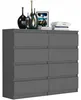 Komoda 120 cm 8 zásuvek skříňka FRAMIRE R-120-S8 antracit Náhled obrázku produktu 4