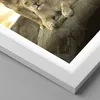 Gerahmtes Poster - Weißer Rahmen - Löwen Sonnenuntergang Produktbild-Vorschau 2