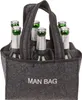 Flaschenträger anthrazit 6 Flaschen Man Bag Filztasche Bier Produktbild-Vorschau 5