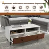 GOPLUS Couchtisch, Wohnzimmertisch mit 2 Schubladen & Produktbild-Vorschau 6