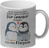 Pinguin Glitzer-Kaffeebecher mit Spruch Du bist mein ewiger Produktbild-Vorschau 1