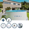 Stahlwandpool Set (5-teilig) hoch rund 500 x 120 cm, Stahl Produktbild-Vorschau 1