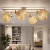 Luxolar LED Rahmen Deckenlampe 4-flammig E27 Rattan Boho Produktbild-Vorschau 4